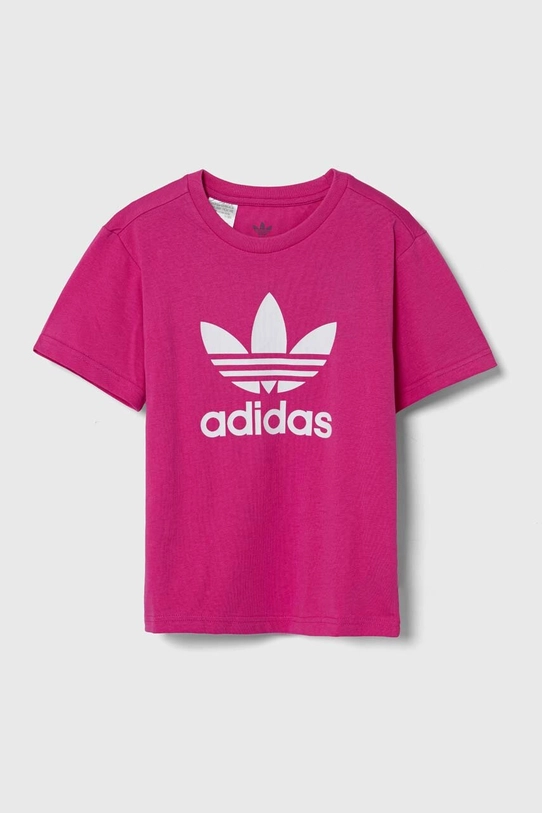 Детская хлопковая футболка adidas Originals TREFOIL TEE хлопок розовый IY7419