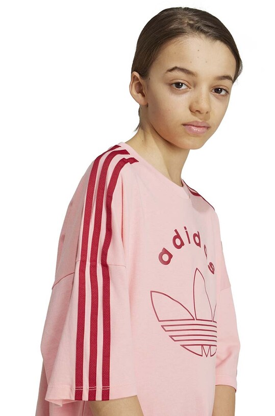 adidas Originals t-shirt bawełniany dziecięcy TEE IY9544 różowy