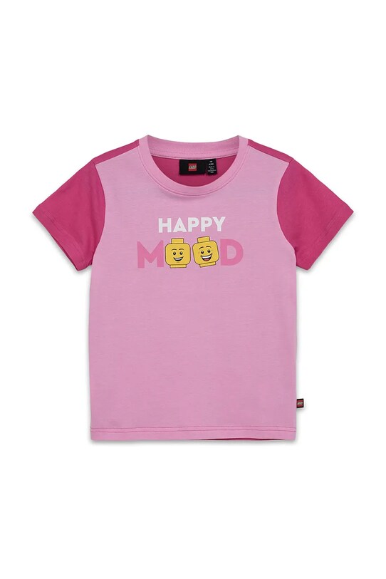 Lego t-shirt bawełniany dziecięcy LWTANO 628 nadruk różowy 12011336.G