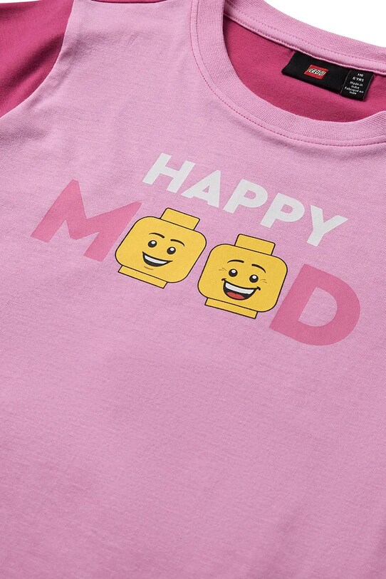 Dziewczynka Lego t-shirt bawełniany dziecięcy LWTANO 628 12011336.G różowy