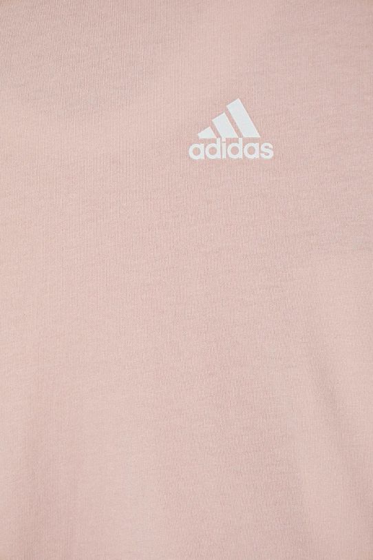 Дитяча бавовняна футболка adidas LK 3S CO TEE рожевий IX7338