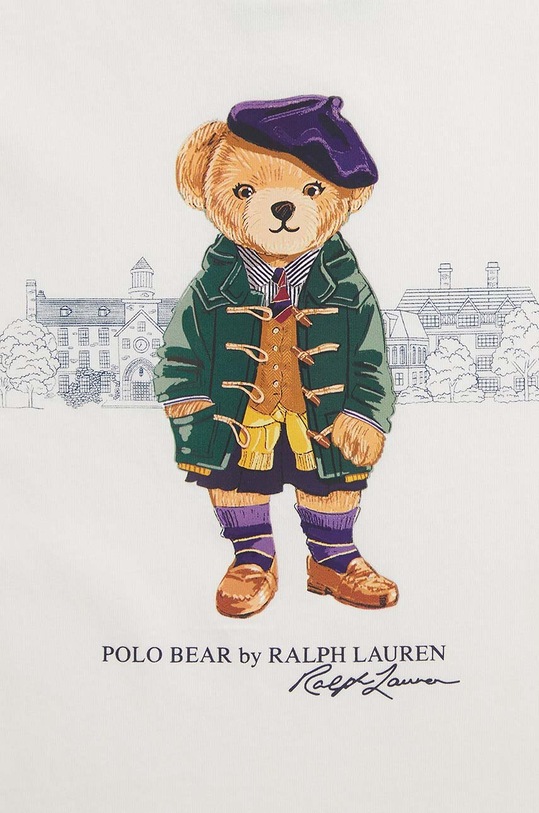 Lány Polo Ralph Lauren gyerek pamut póló 313951080002 fehér