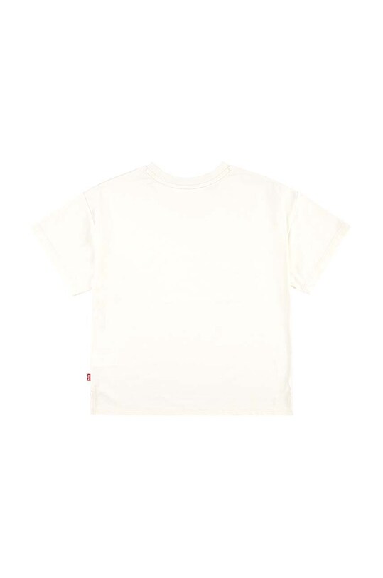 Детская хлопковая футболка Levi's OVERSIZED LEVIS ROSE TEE 3EL489 бежевый AW24