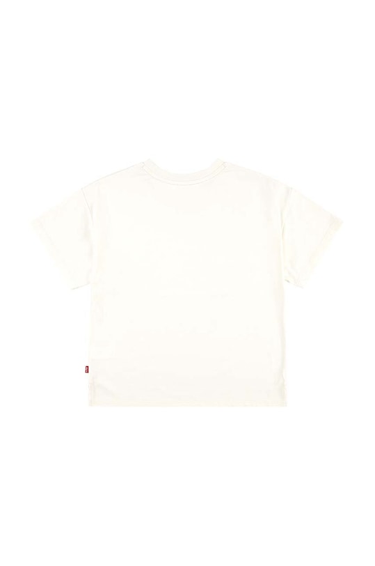 Детская хлопковая футболка Levi's OVERSIZED LEVIS ROSE TEE 3EL489 бежевый AW24