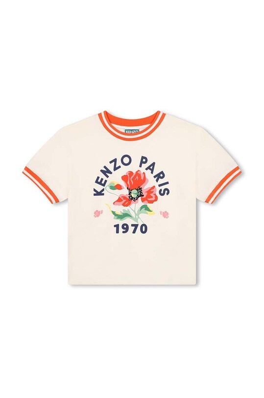 Kenzo Kids tricou de bumbac pentru copii print bej K60557.86.108