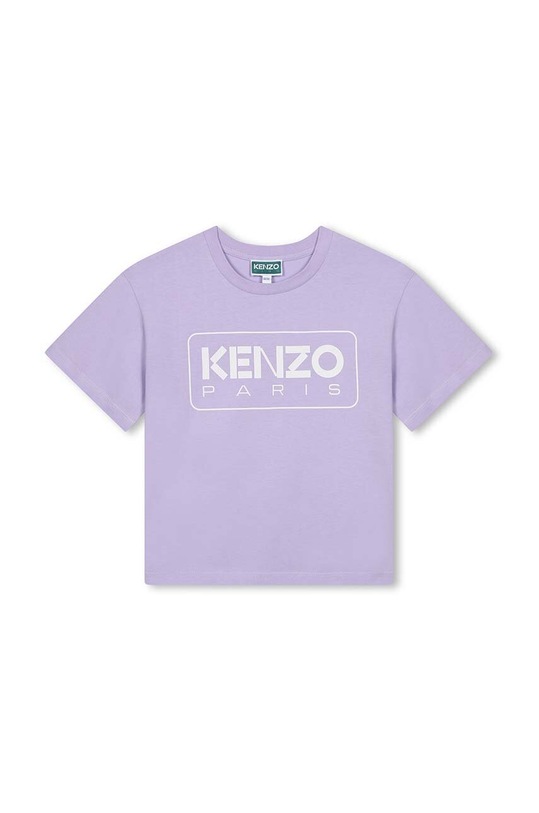 Kenzo Kids t-shirt bawełniany dziecięcy nadruk fioletowy K60704.114.150