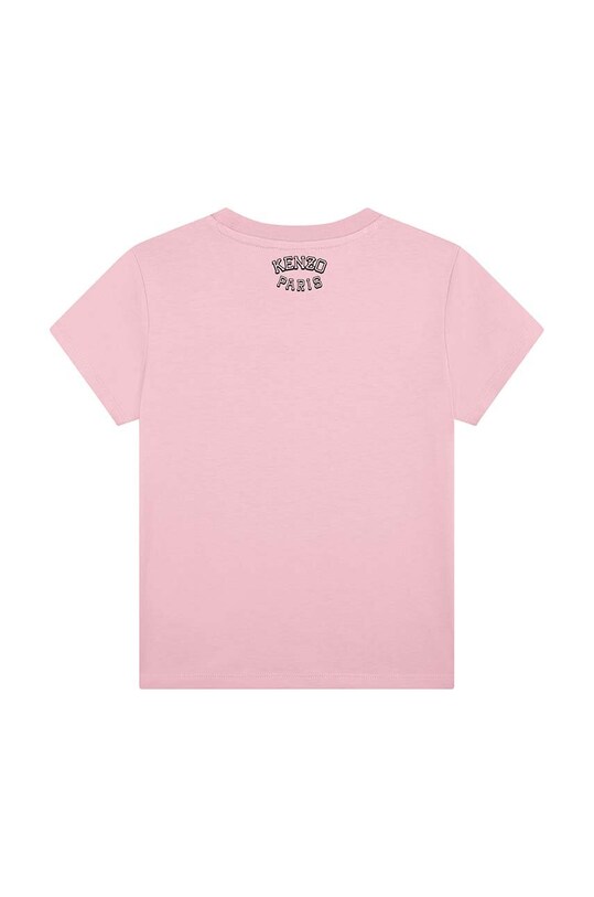 Детская хлопковая футболка Kenzo Kids K60765.86.108 розовый AW24