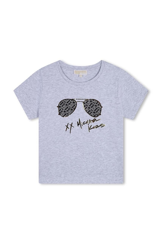 Michael Kors t-shirt bawełniany dziecięcy nadruk szary R30141.114.150