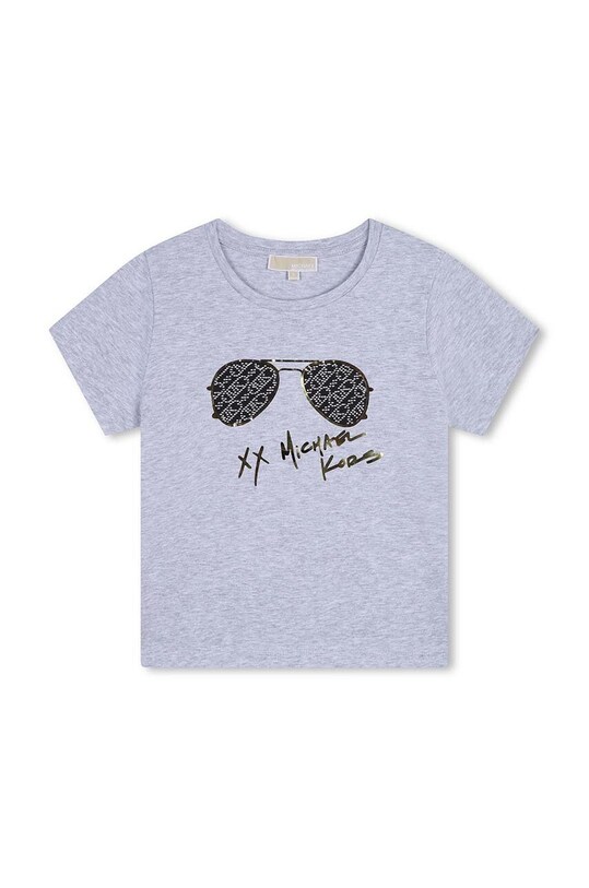 Michael Kors tricou de bumbac pentru copii print gri R30141.156