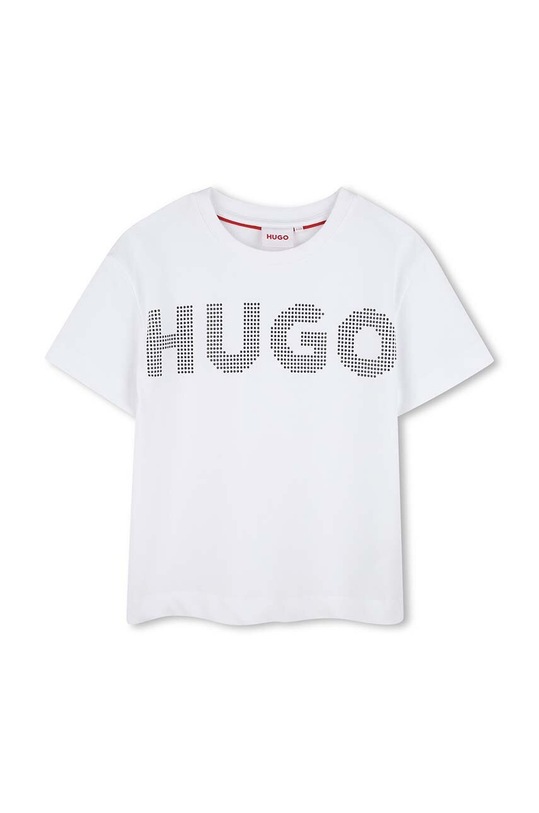 Dětské bavlněné tričko HUGO kulatý bílá G00204.156.162