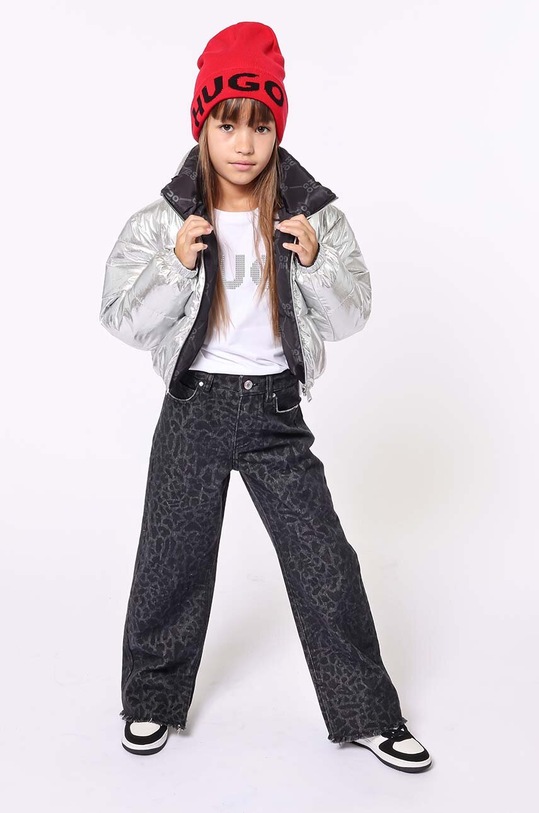 DÍVKA Dětské bavlněné tričko HUGO G00204.156.162 bílá