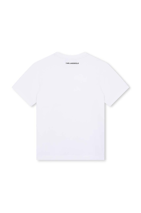 Детская хлопковая футболка Karl Lagerfeld Z30205.156.162 белый AW24