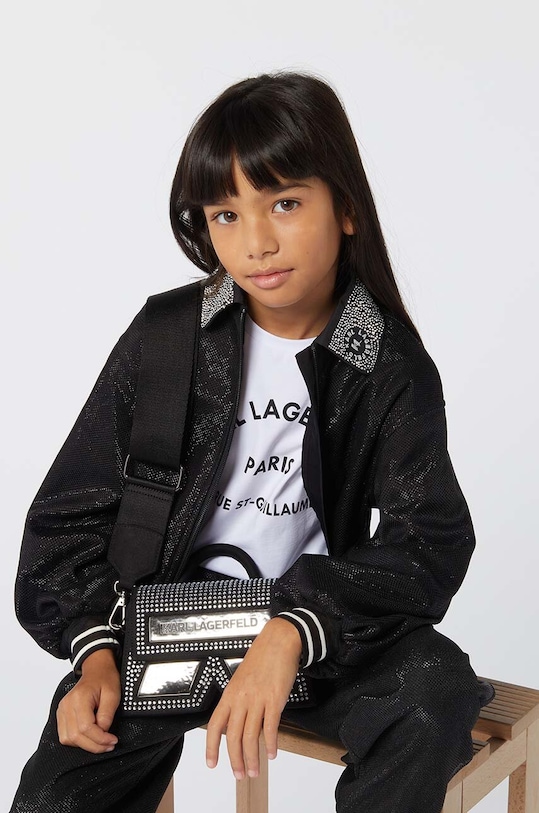 Девочка Детская хлопковая футболка Karl Lagerfeld Z30205.156.162 белый