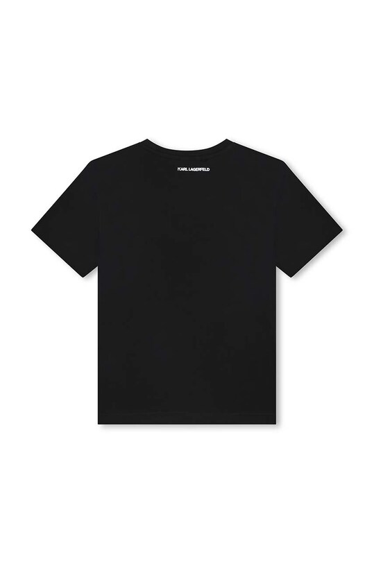 Karl Lagerfeld tricou de bumbac pentru copii Z30205.156.162 negru AW24