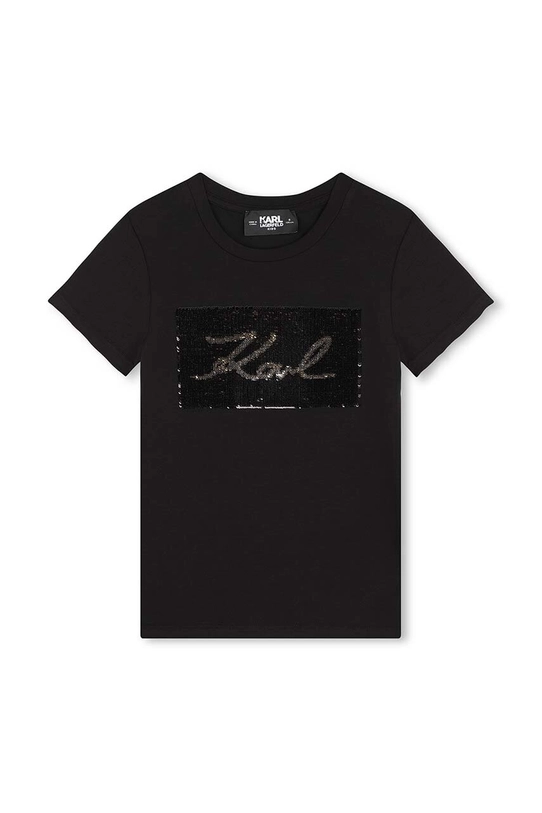 Karl Lagerfeld t-shirt dziecięcy aplikacja czarny Z30210.114.150