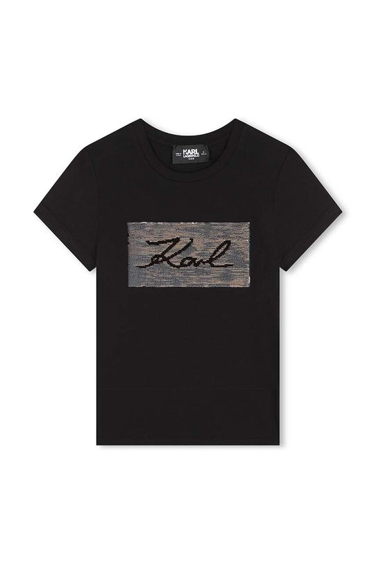 Karl Lagerfeld t-shirt dziecięcy Z30210.114.150 czarny AW24