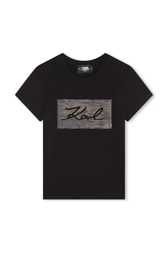 Karl Lagerfeld t-shirt dziecięcy Z30210.156.162 czarny AW24