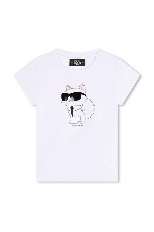 Karl Lagerfeld t-shirt dziecięcy nadruk biały Z30211.86.108