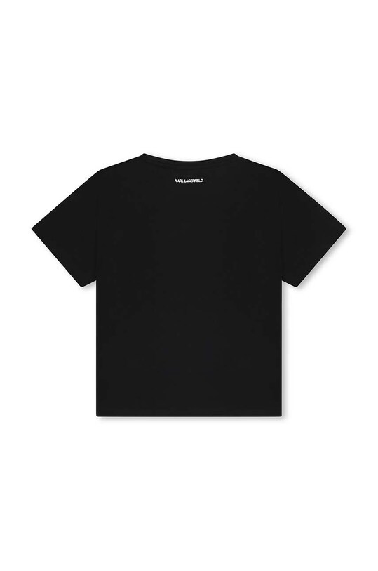 Karl Lagerfeld tricou de bumbac pentru copii Z30212.156.162 negru AW24