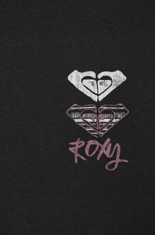 Fete Roxy tricou de bumbac pentru copii DAY AND NIGHT A ERGZT04063 negru