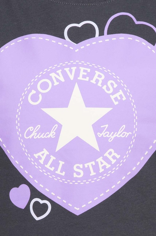 Lány Converse gyerek pamut póló 3CG228 fekete