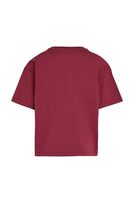 DÍVKA Dětské bavlněné tričko Calvin Klein Jeans IG0IG02136.9BYH. burgundské