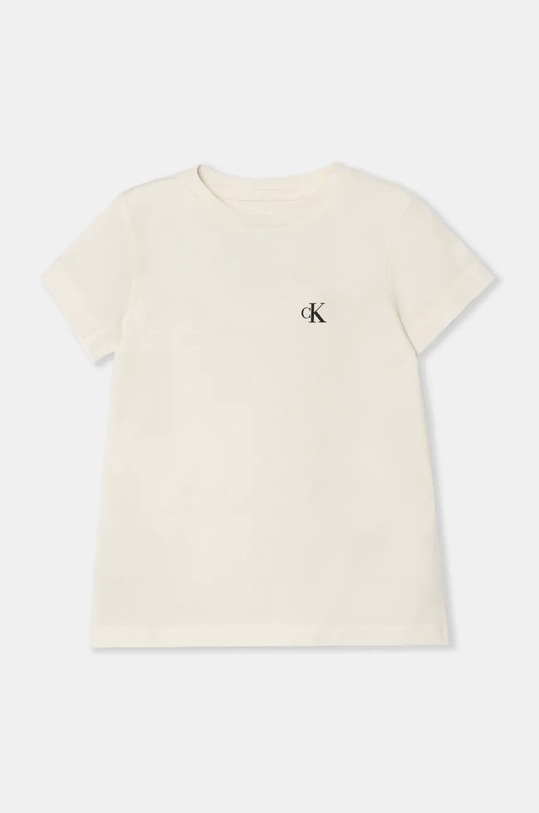 Dziewczynka Calvin Klein Jeans t-shirt bawełniany dziecięcy 2-pack IG0IG02741.9BYH.104.116 beżowy
