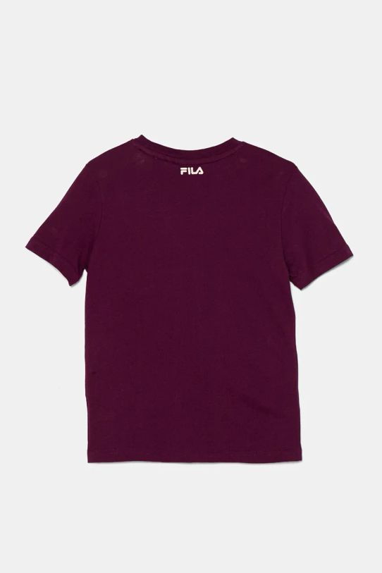 Fila t-shirt bawełniany dziecięcy LINDBERG FAK0376 fioletowy AW24