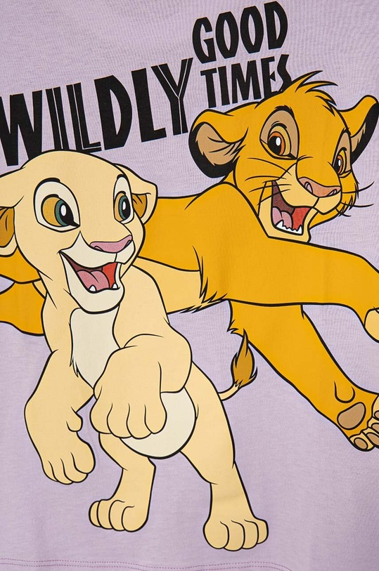 Dziewczynka United Colors of Benetton t-shirt bawełniany dziecięcy 3I1XC10LK.G.Seasonal fioletowy