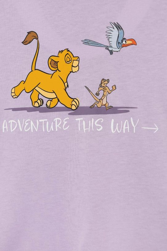 Dziewczynka United Colors of Benetton t-shirt bawełniany dziecięcy 3I1XG10GS.P.Seasonal fioletowy