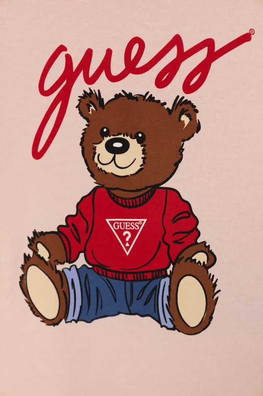 Fete Guess tricou de bumbac pentru copii H4BT01.I3Z14.9BYH roz