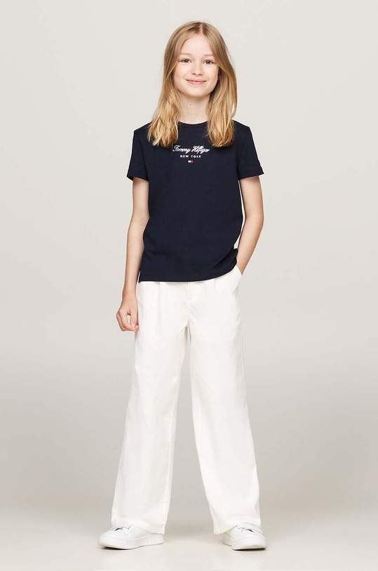 Tommy Hilfiger t-shirt bawełniany dziecięcy granatowy KG0KG08178.9BYH.104.122