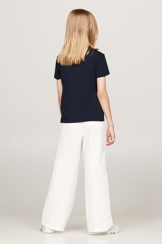 Tommy Hilfiger t-shirt bawełniany dziecięcy KG0KG08178.9BYH.104.122 granatowy