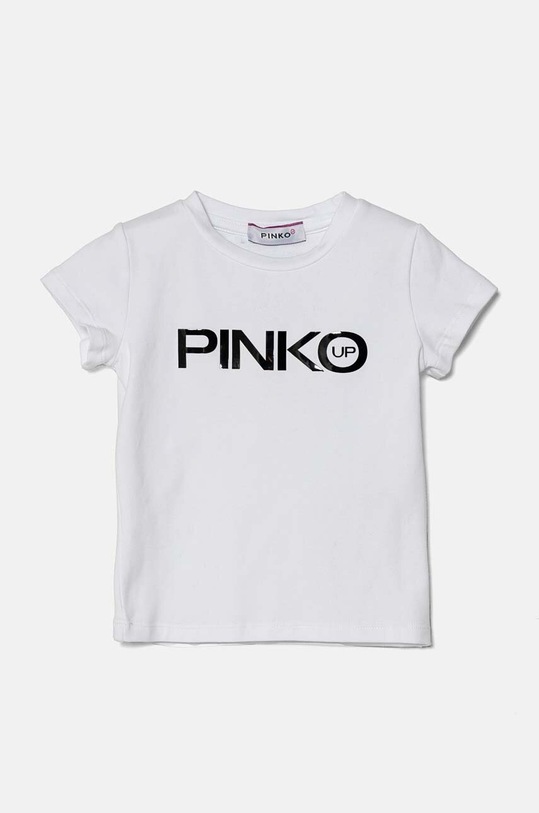 Dječja majica kratkih rukava Pinko Up s elastinom bijela F4PIBGTH186