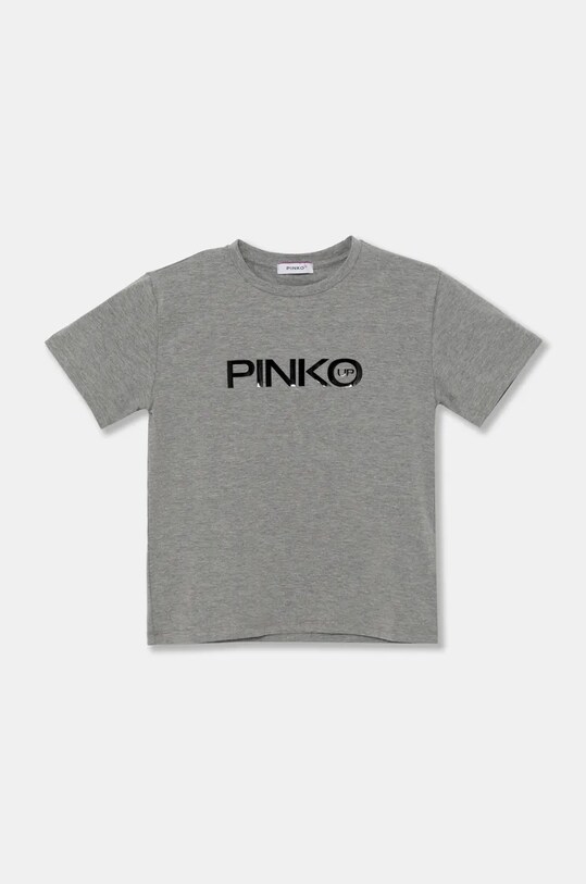 Детская футболка Pinko Up аппликация серый F4PIJGTH092