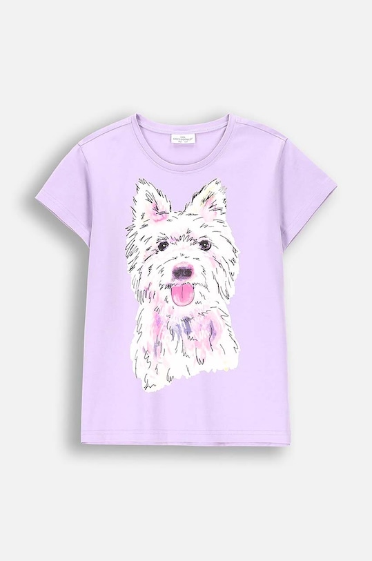 Dětské tričko Coccodrillo s elastanem fialová ZC4143204VGA