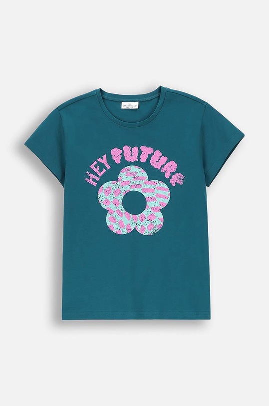 Dětské tričko Coccodrillo s elastanem tyrkysová ZC4143207VGA