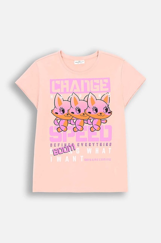 Coccodrillo t-shirt dziecięcy z elastanem beżowy ZC4143214VGA