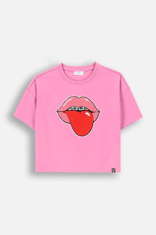 Coccodrillo tricou de bumbac pentru copii print roz ZC4143202MGJ
