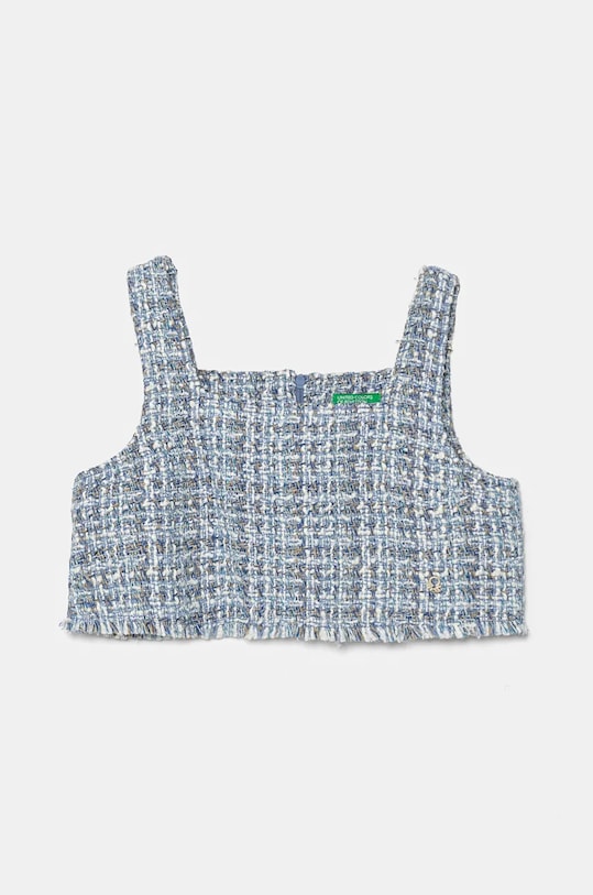 Детская блузка United Colors of Benetton короткий голубой 5NPXCH009.G.Seasonal