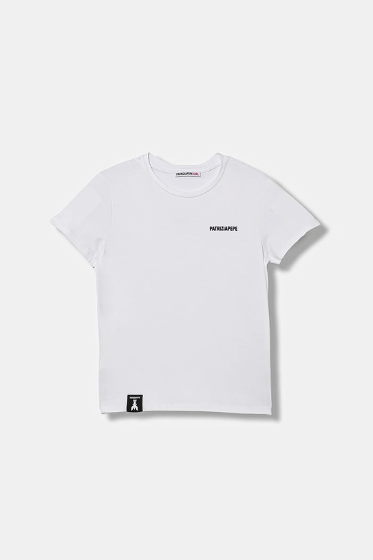 Patrizia Pepe t-shirt dziecięcy J061 nadruk biały 7M0861