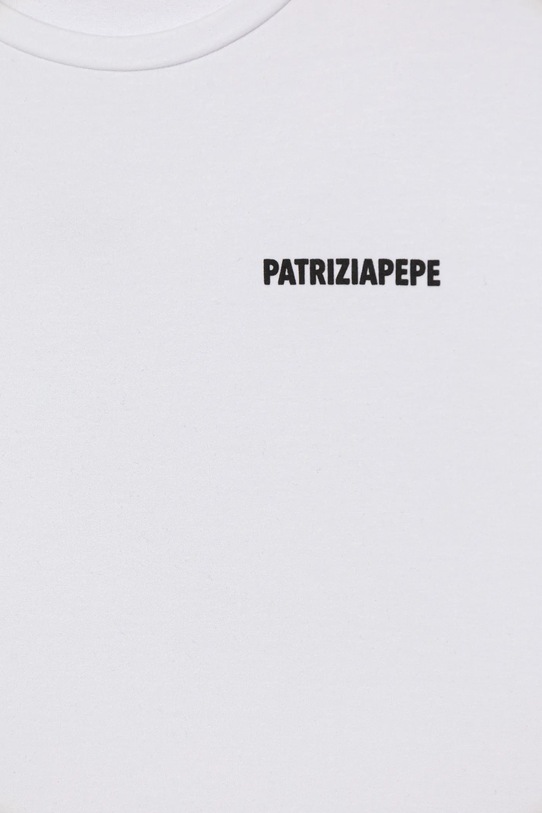 Dziewczynka Patrizia Pepe t-shirt dziecięcy J061 7M0861 biały