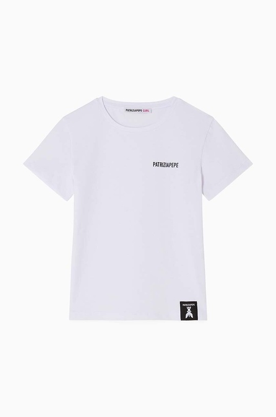 Παιδικό μπλουζάκι Patrizia Pepe J061 βαμβάκι λευκό 7M0861
