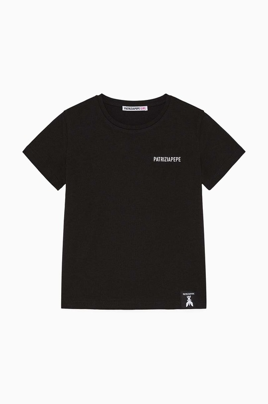 Παιδικό μπλουζάκι Patrizia Pepe J061 βαμβάκι μαύρο 7M0861