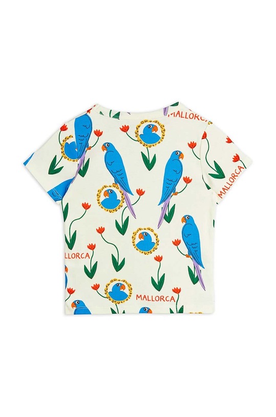 Chłopiec Mini Rodini t-shirt bawełniany dziecięcy Parrots 2462010600 beżowy