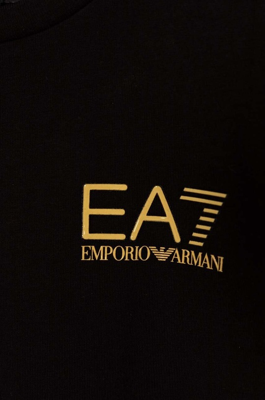 CHLAPEC Dětské bavlněné tričko EA7 Emporio Armani 8NBT51.BJ02Z černá