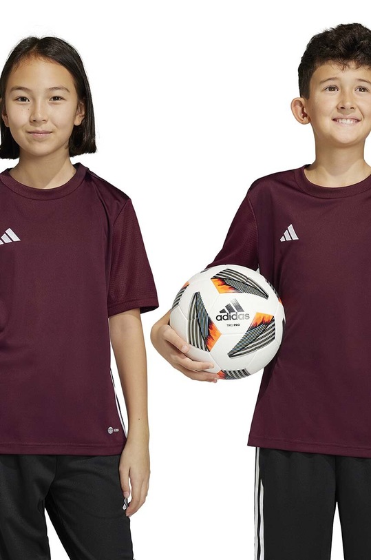Dětské tričko adidas Performance TABELA 23SY nášivka burgundské IB4933