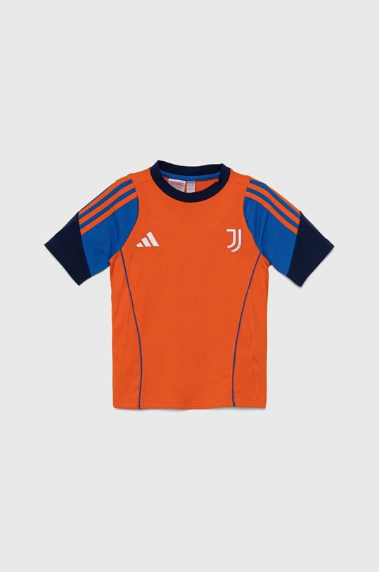adidas Performance t-shirt bawełniany dziecięcy JUVE TEEY IS5806 pomarańczowy AW24