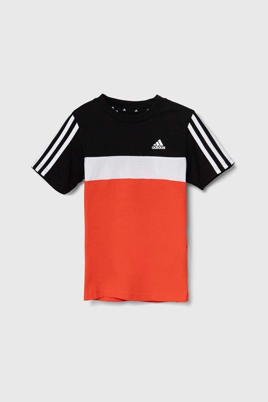 adidas t-shirt bawełniany dziecięcy LK 3S TIB T IV7443 czerwony AW24