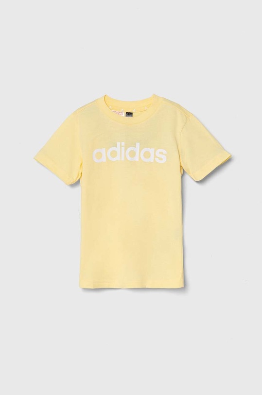 adidas gyerek pamut póló LK LIN CO TEE IW0875 sárga AW24